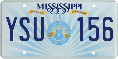 MS license plate YSU156
