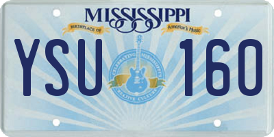 MS license plate YSU160