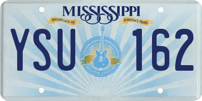 MS license plate YSU162