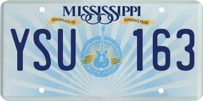 MS license plate YSU163