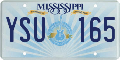 MS license plate YSU165