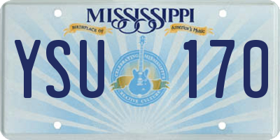 MS license plate YSU170