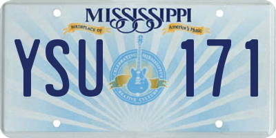 MS license plate YSU171