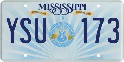 MS license plate YSU173