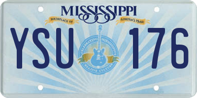 MS license plate YSU176