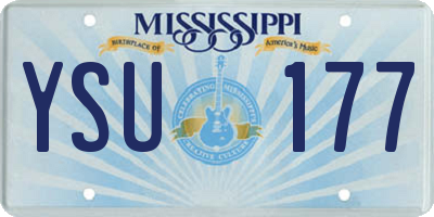 MS license plate YSU177