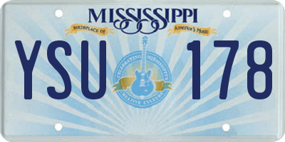 MS license plate YSU178