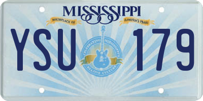 MS license plate YSU179