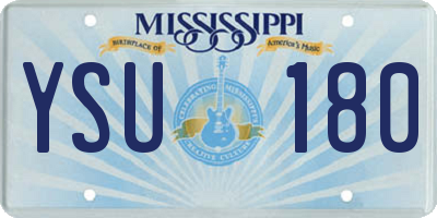 MS license plate YSU180