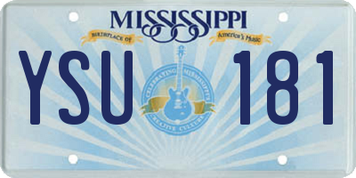 MS license plate YSU181