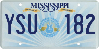 MS license plate YSU182