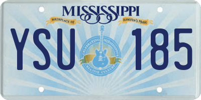 MS license plate YSU185