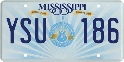 MS license plate YSU186