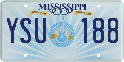 MS license plate YSU188