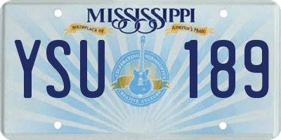 MS license plate YSU189