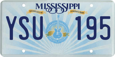MS license plate YSU195