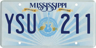 MS license plate YSU211