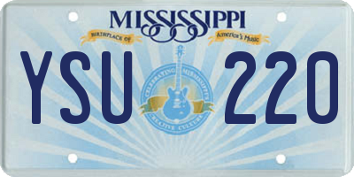 MS license plate YSU220