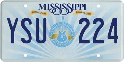 MS license plate YSU224
