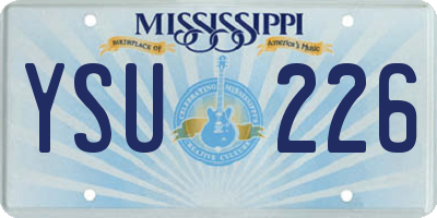 MS license plate YSU226