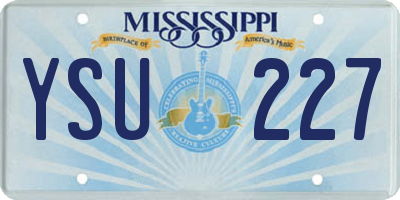 MS license plate YSU227