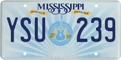 MS license plate YSU239