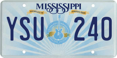 MS license plate YSU240