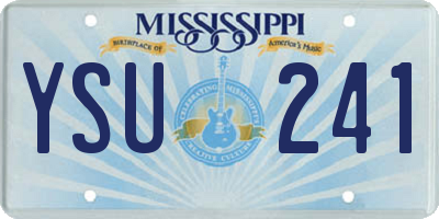 MS license plate YSU241