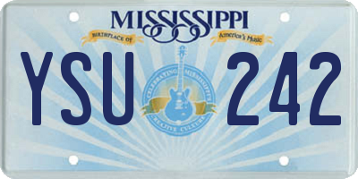 MS license plate YSU242