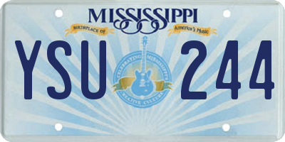 MS license plate YSU244