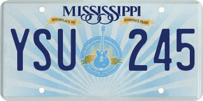 MS license plate YSU245