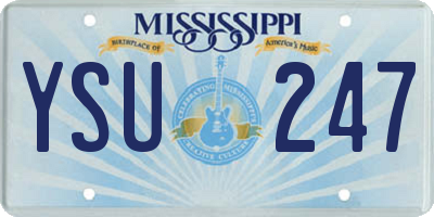 MS license plate YSU247