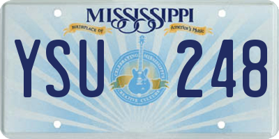 MS license plate YSU248