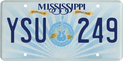 MS license plate YSU249