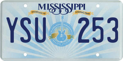 MS license plate YSU253
