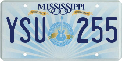 MS license plate YSU255