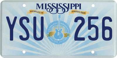 MS license plate YSU256