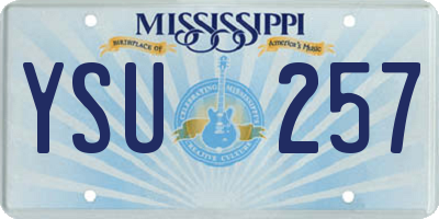 MS license plate YSU257