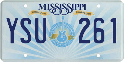 MS license plate YSU261