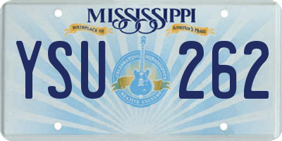 MS license plate YSU262