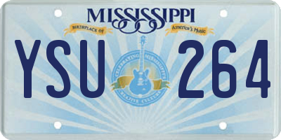MS license plate YSU264
