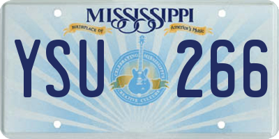 MS license plate YSU266