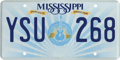 MS license plate YSU268