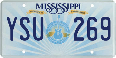 MS license plate YSU269