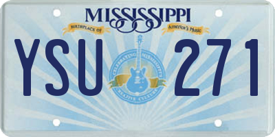 MS license plate YSU271