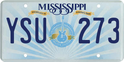 MS license plate YSU273