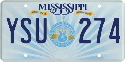 MS license plate YSU274