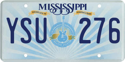 MS license plate YSU276