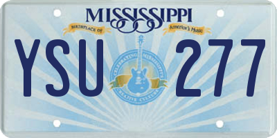 MS license plate YSU277