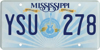 MS license plate YSU278